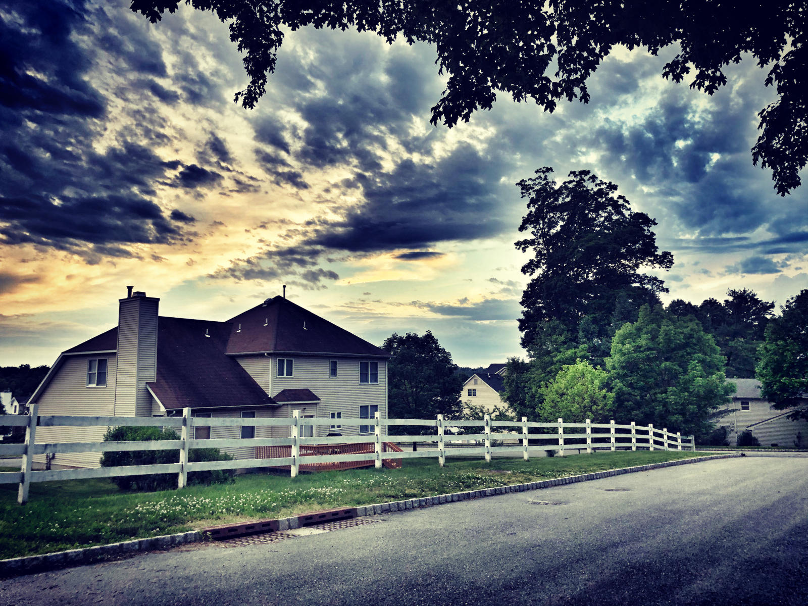 Sunset Over Horse Farm